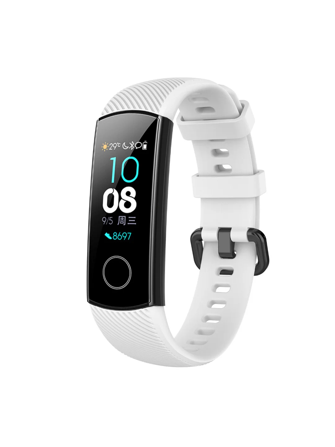 Белый ремешок для Huawei Honor Band 4, 5 силиконовый хонор банд