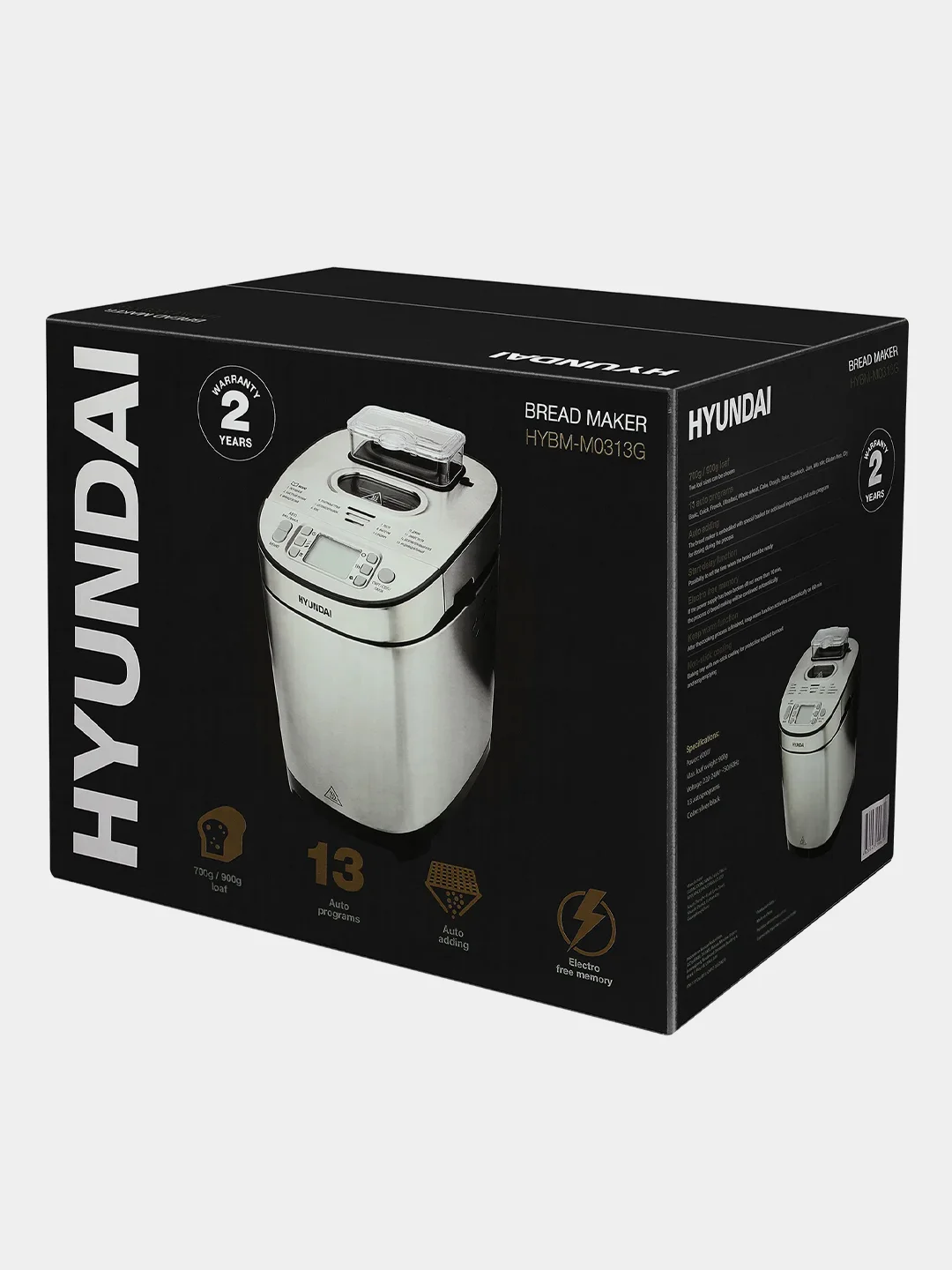 Хлебопечь Hyundai HYBM-M0313G, 600 Вт