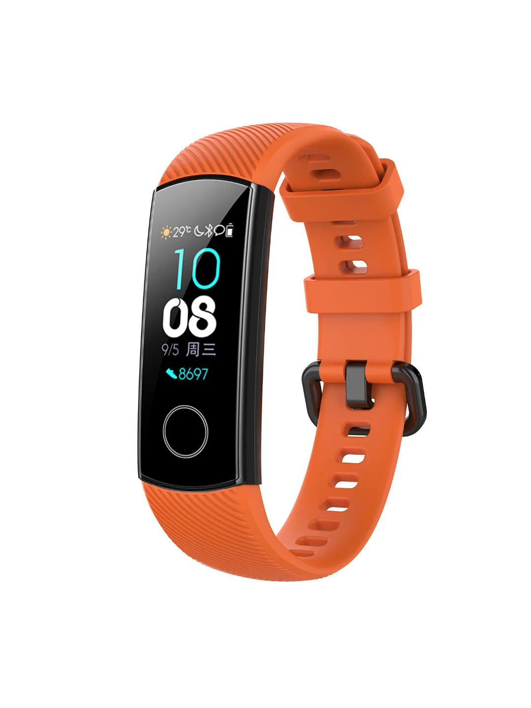 Оранжевый ремешок для Huawei Honor Band 4, 5 силиконовый хонор банд