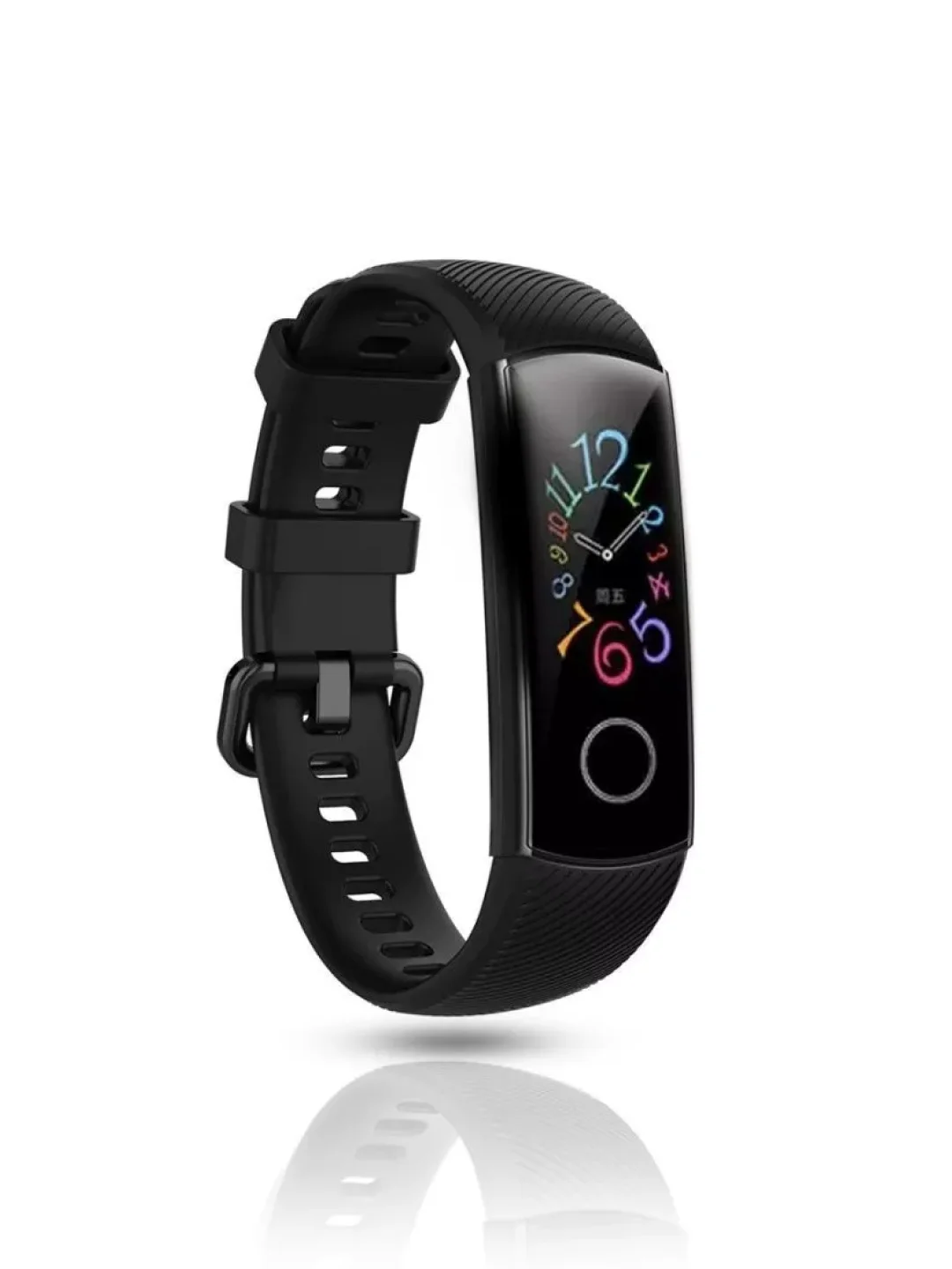 Черный ремешок для Huawei Honor Band 4, 5 силиконовый хонор банд