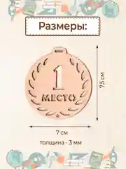 Медаль подарочная 10 шт. с лентой