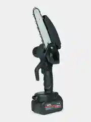 Коричневый пила аккумуляторная цепная, мини, садовая, сучкорез, 48V, с 2 аккумуляторами
