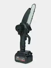 Коричневый пила аккумуляторная цепная, мини, садовая, сучкорез, 48V, с 2 аккумуляторами