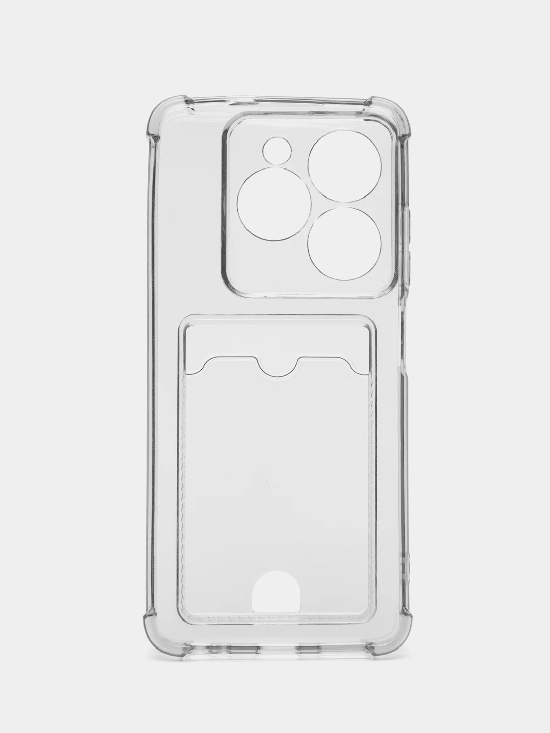 Тёмно-серый чехол Tecno Spark 20C / Spark 20 / Go 2024 (Техно Спарк 20 / 20С) с карманом для карт