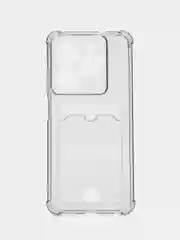 Тёмно-серый чехол Tecno Spark 20C / Spark 20 / Go 2024 (Техно Спарк 20 / 20С) с карманом для карт