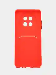 Красный чехол для Realme 12 5G ( Реалми 12 5 джи), с карманом для карт