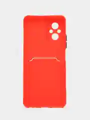 Красный чехол для Realme C67 4G (Реалми С67 4Джи) с карманом для карт