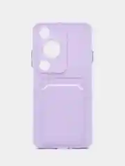 Лавандовый чехол для HUAWEI Nova Y72 (Хуавей Нова у72), с карманом для карт