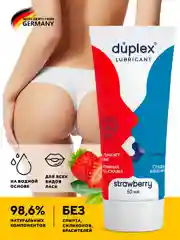Красный смазка интимная, лубрикант на водной основе, съедобный, анальный, DUPLEX, 50 мл, 6 вкусов
