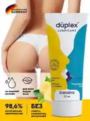 Желтый смазка интимная, лубрикант на водной основе, съедобный, анальный, DUPLEX, 50 мл, 6 вкусов