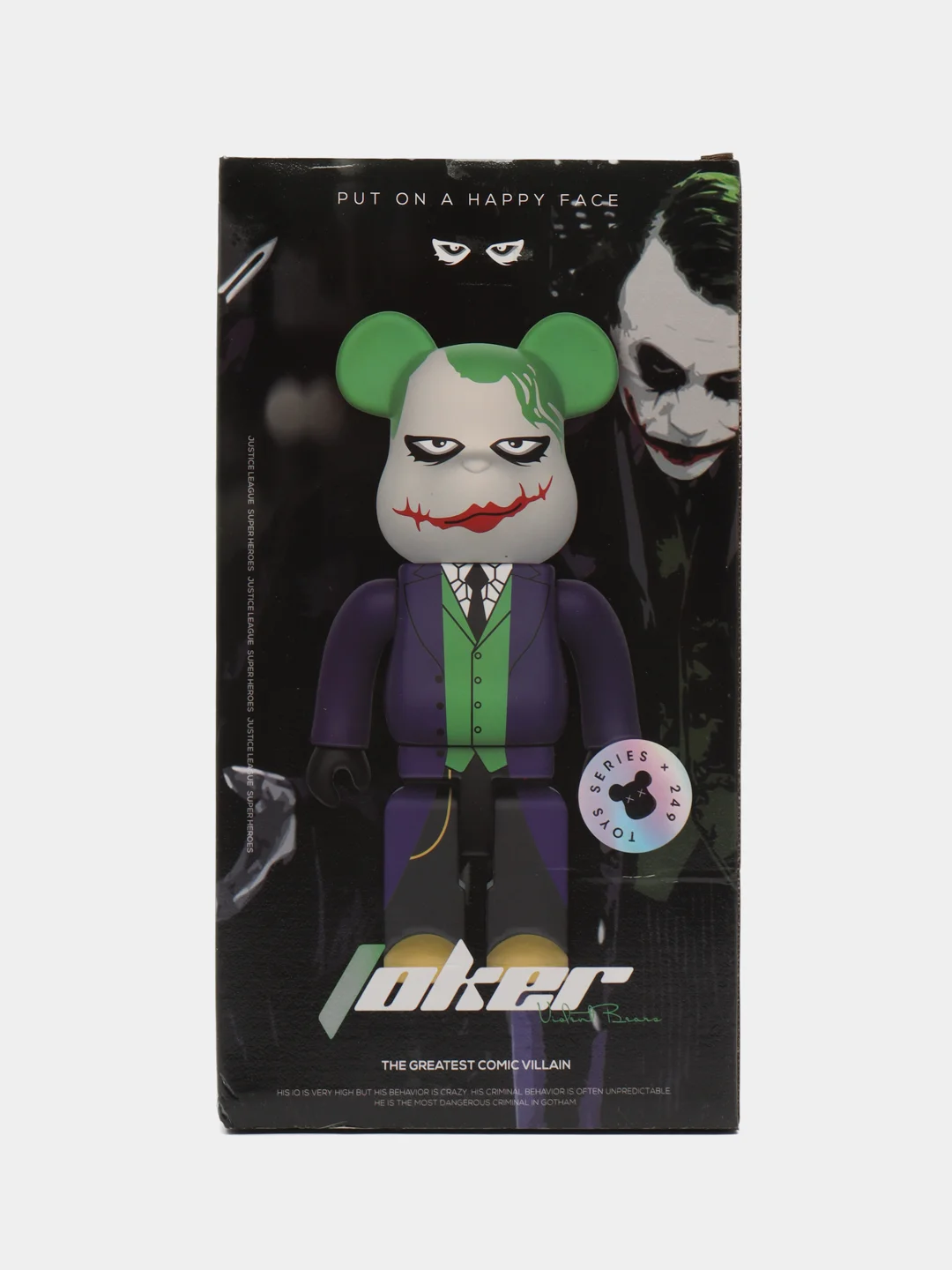 Коллекционная Игрушка Bearbrick "джокер" 28 см
