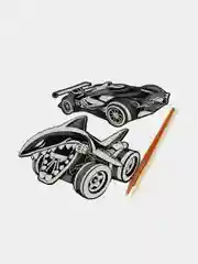 Гравюра Мультиарт "Hot Wheels", фигурная