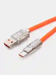 Оранжевый кабель USB Type-C для быстрой зарядки, 120 Вт, 7 а
