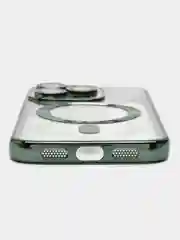 Зеленый чехол MagSafe (Магсейф) силиконовый для iPhone 11, 12, 13, 14, 15, X/XS, XR, Pro, Pro Max, Plus