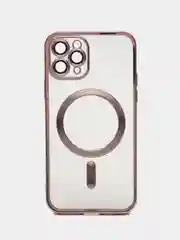 Розовый чехол MagSafe (Магсейф) силиконовый для iPhone 11, 12, 13, 14, 15, X/XS, XR, Pro, Pro Max, Plus