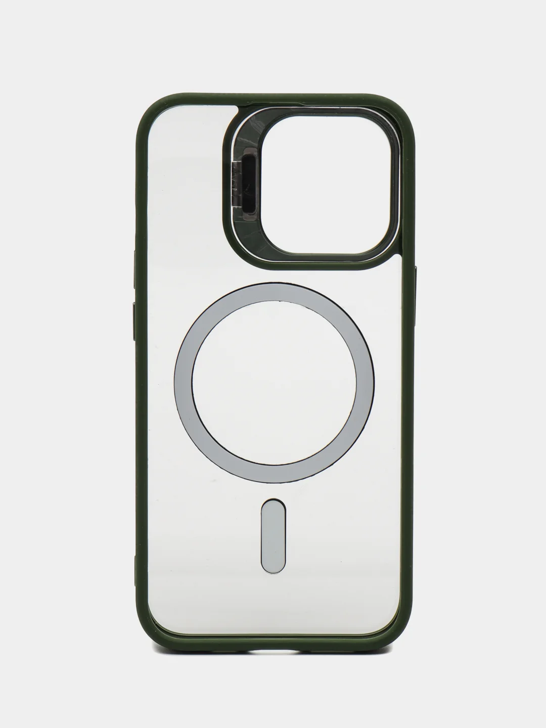 Зеленый чехол с подставкой и защитой камер для iPhone Айфон 11, 12, 13, 14, 15, Pro, Pro Max, Plus