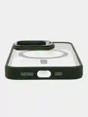 Зеленый чехол с подставкой и защитой камер для iPhone Айфон 11, 12, 13, 14, 15, Pro, Pro Max, Plus