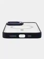 Синий чехол с подставкой и защитой камер для iPhone Айфон 11, 12, 13, 14, 15, Pro, Pro Max, Plus