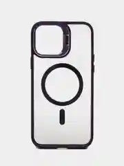 Фиолетовый чехол с подставкой и защитой камер для iPhone Айфон 11, 12, 13, 14, 15, Pro, Pro Max, Plus