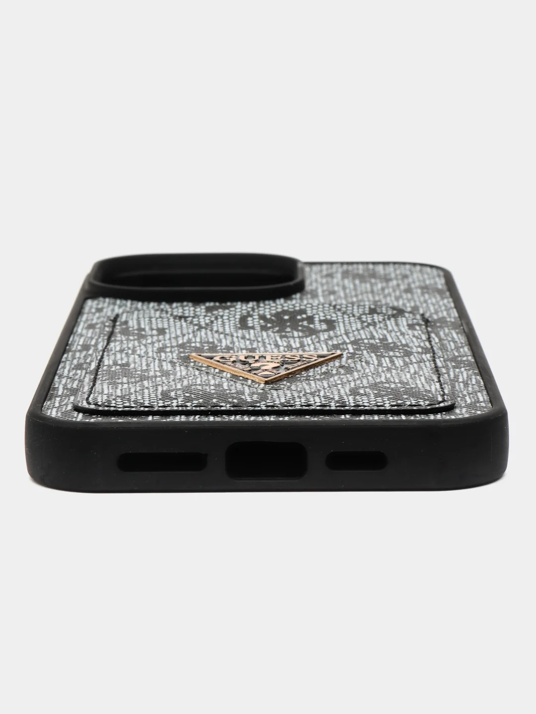 Синий чехол Guess PU leather iPhone 15 Pro Мах из экокожи с картхолдером, синий