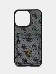 Синий чехол Guess PU leather iPhone 15 Pro Мах из экокожи с картхолдером, синий