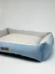 Голубой лежанка для собак со съемным чехлом