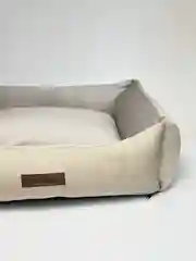 Бежевый лежанка для собак со съемным чехлом