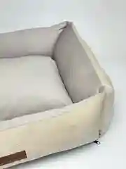 Бежевый лежанка для собак со съемным чехлом