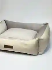 Бежевый лежанка для собак со съемным чехлом
