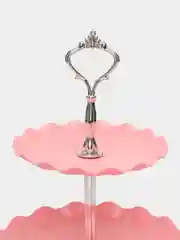Розовый фруктовница "Мелодия", диаметр 25 см