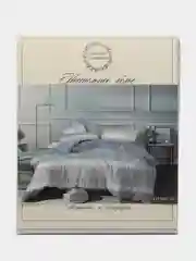 Лазурный комплект постельного белья Luxury, двуспальный, микрофибра, премиум-класс