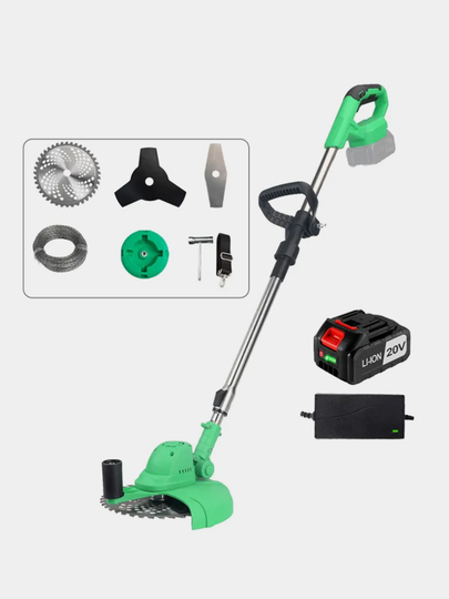 Триммер ZITREK GreenCut 20V, аккумуляторный, бесщеточный, 20В, Li-ion аккумулятор