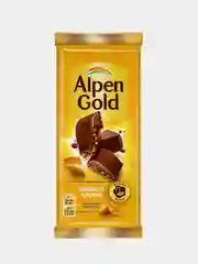 Шоколад молочный Alpen Gold, арахис и кукурузные хлопья, 80 г