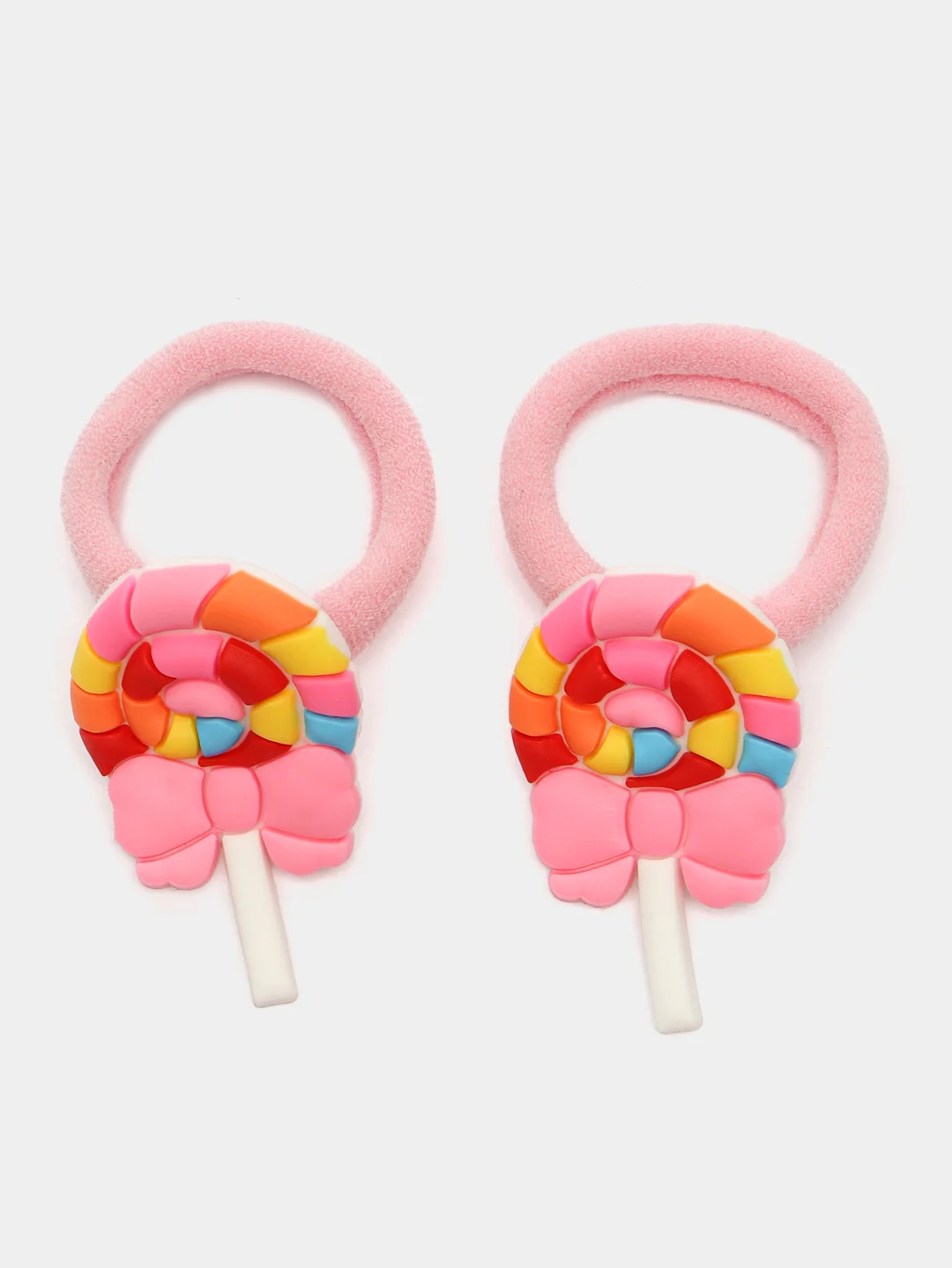 Коралловый меланж резинки для волос, с фигурокой, 2 шт