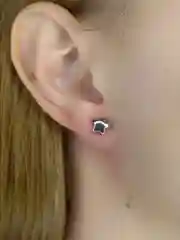 Серебряный серьги гвоздики звезды