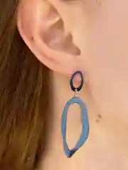 Серебряный серьги металлические