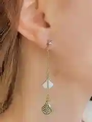 Серьги висячие с камнями