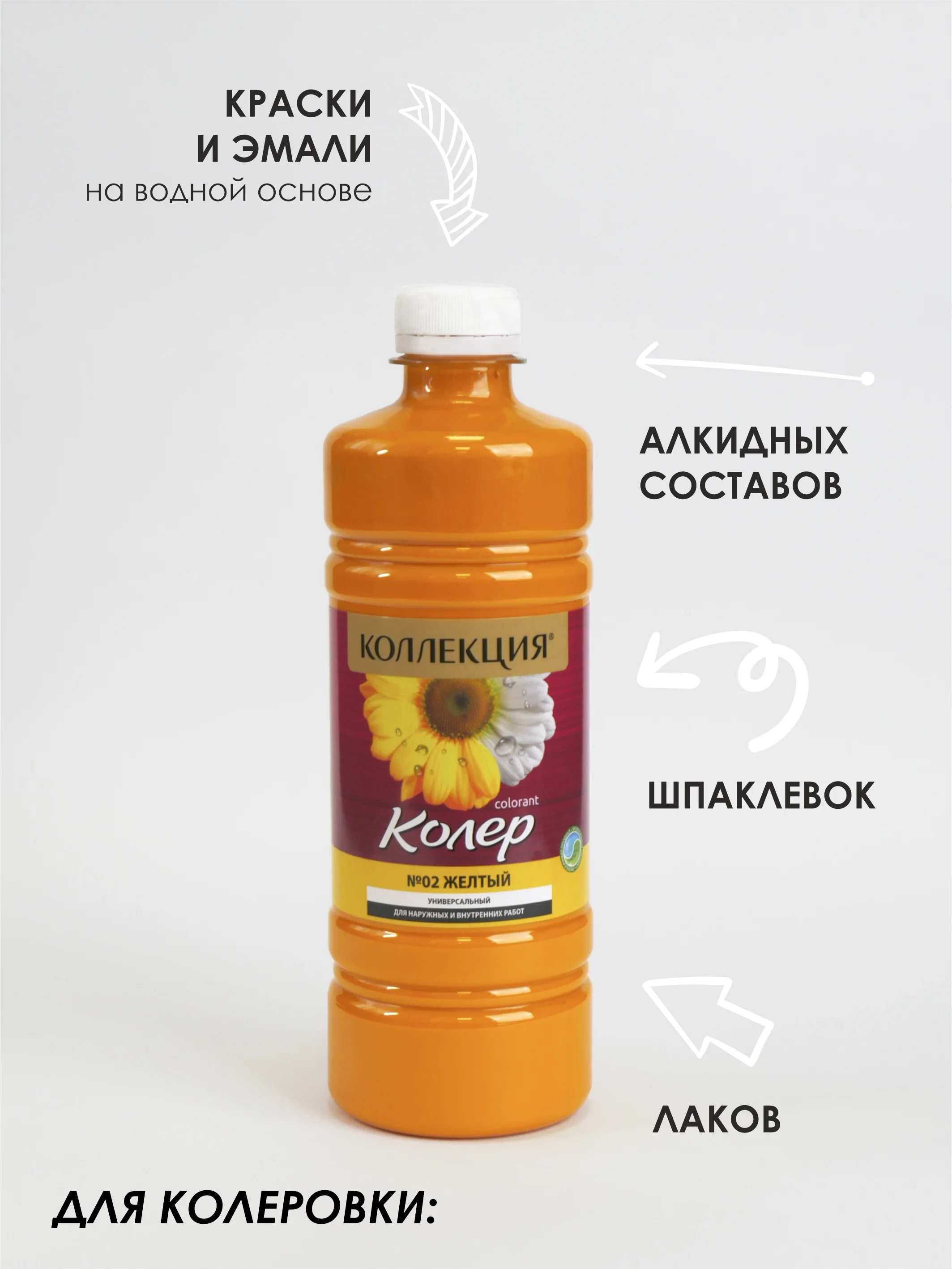 Желтый колеровочная паста Коллекция 0,45 л