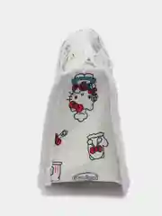 Белый пенал в клеточку школьный, хэллоу кити, косметичка