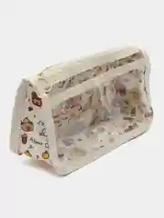 Горчичный пенал в клеточку школьный, хэллоу кити, косметичка