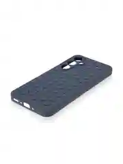 Лавандовый чехол "Соты" для Samsung Galaxy A35 5G силиконовый ROSCO матовый с бортиком- защитой камер