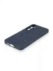 Темно-синий чехол "Соты" для Samsung Galaxy A55 5G силиконовый ROSCO матовый с бортиком- защитой камер