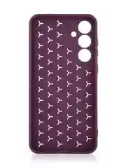 Фиолетовый чехол "Соты" для Samsung Galaxy A55 5G силиконовый ROSCO матовый с бортиком- защитой камер