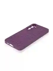 Фиолетовый чехол "Соты" для Samsung Galaxy A55 5G силиконовый ROSCO матовый с бортиком- защитой камер
