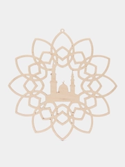 Подвеска резная большая- мусульманский орнамент, мечеть, 20/20 см