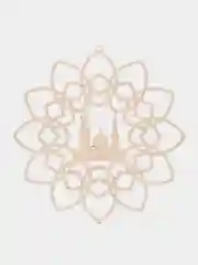 Подвеска резная большая- мусульманский орнамент, мечеть, 20/20 см
