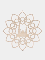 Подвеска резная малая- мусульманский орнамент, мечеть, 10/10 см