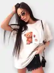 Бежевый меланж женская футболка