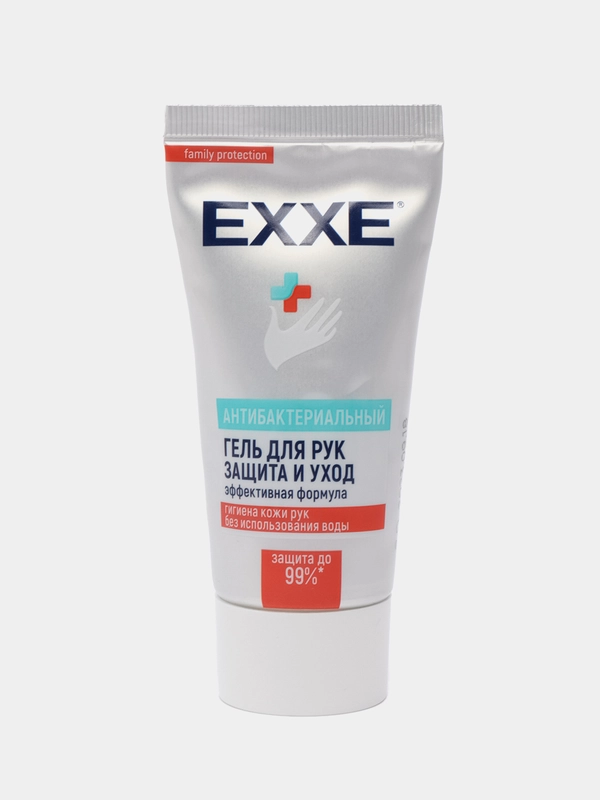 Санитайзер антибактериальный гель для рук EXXE. туба 50 мл