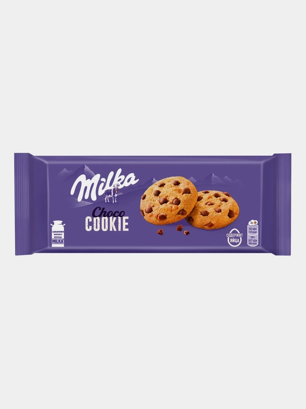 Печенье Milka, с кусочками молочного шоколада, 168 г